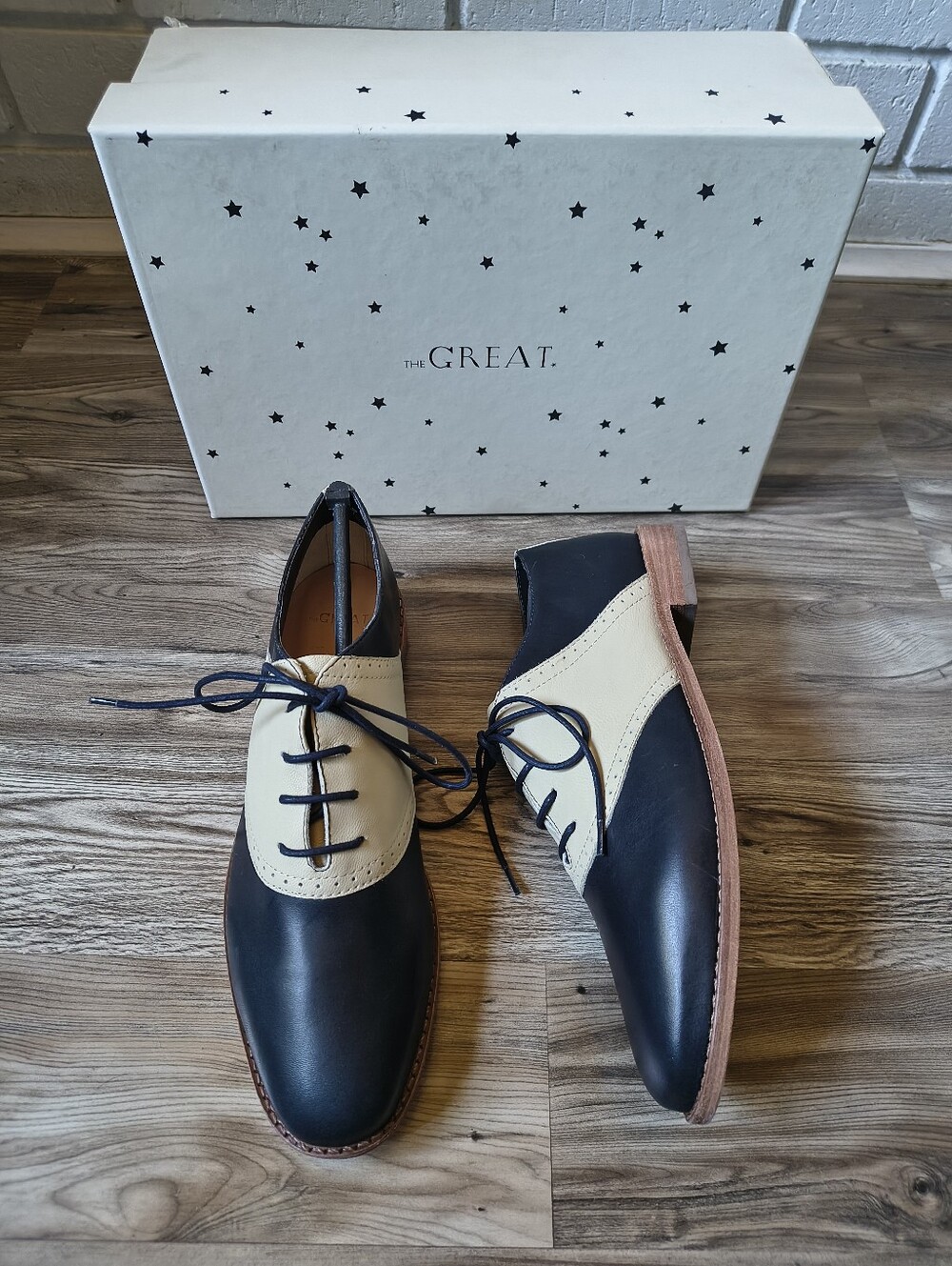 The GREAT. Saddle Shoe In Navy Women's Size 8